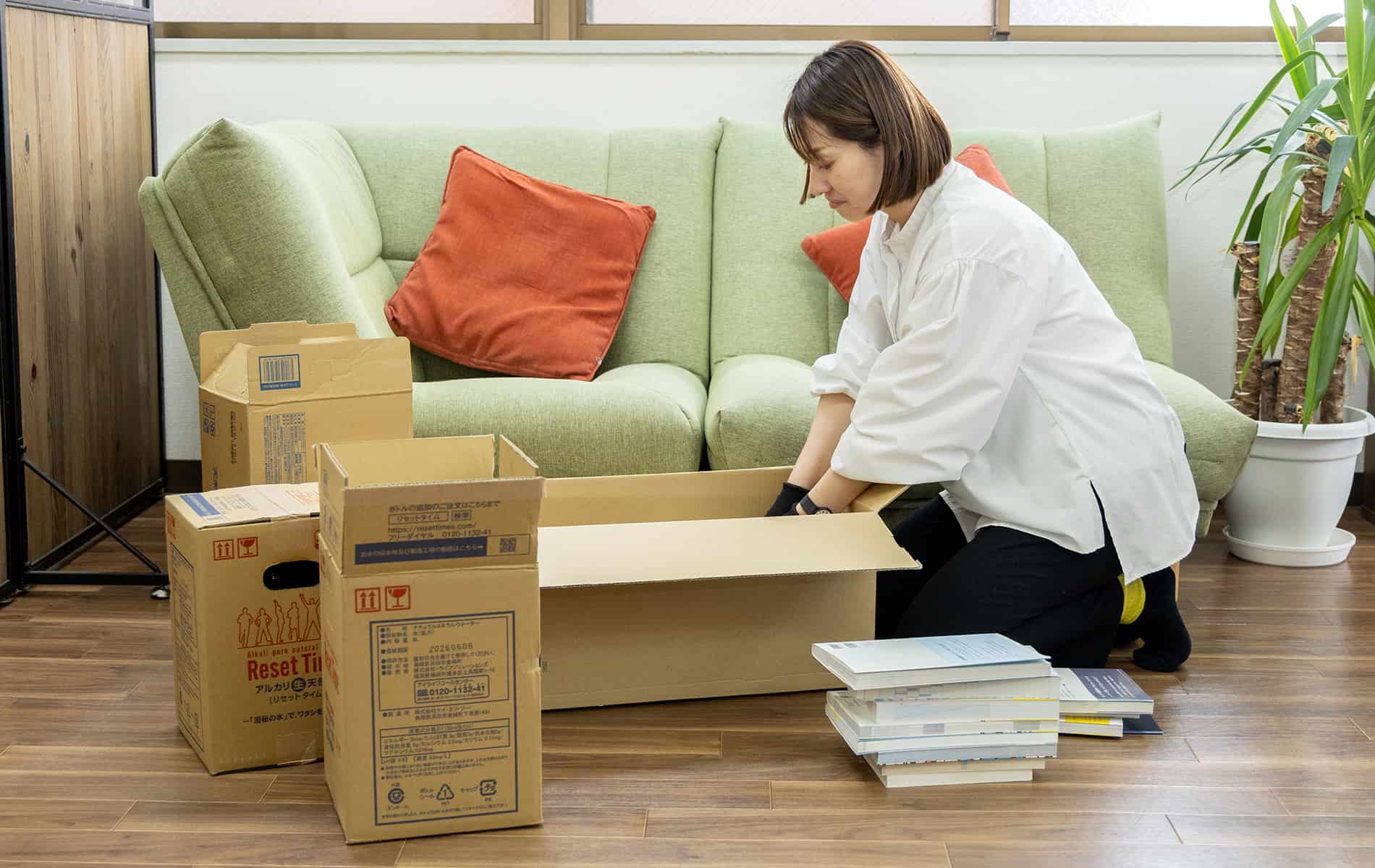 引越し前の荷造り